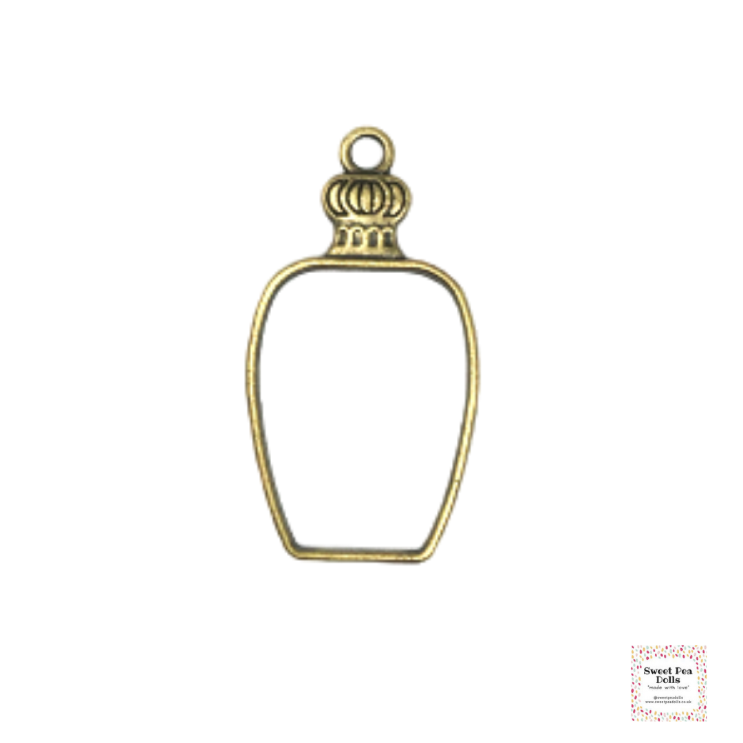 Resin Open Back Bezel - Bronze Perfume Bottle