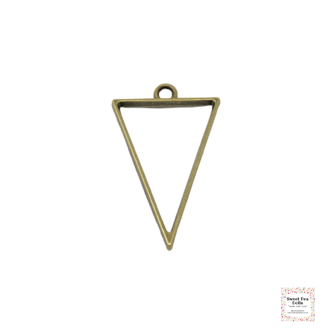 Resin Open Back Bezel - Bronze Triangle