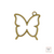 Resin Open Back Bezel - Butterfly - Bronze
