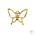 Resin Open Back Bezel - Detailed Butterfly - Gold