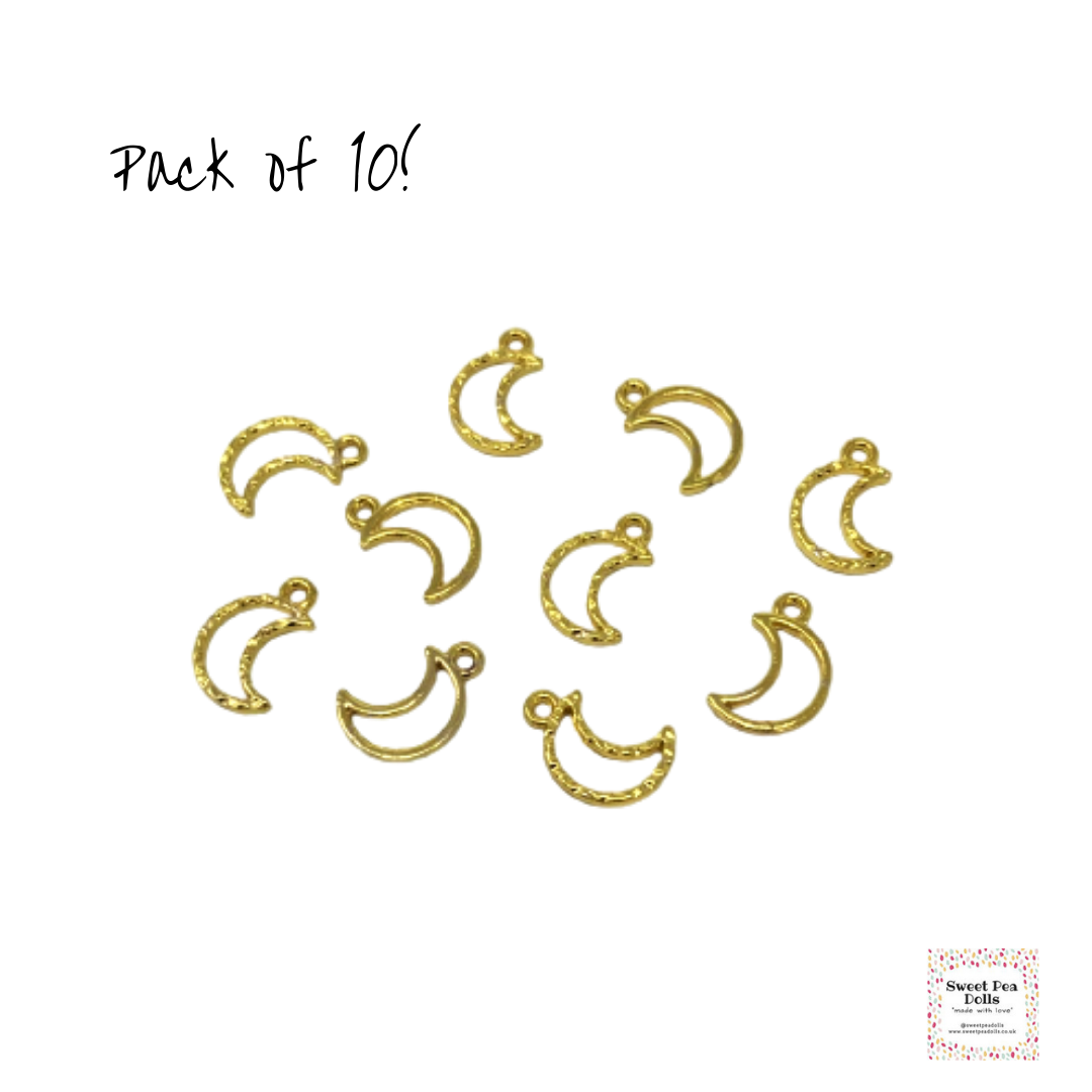 Resin Open Back Bezel - Mini Moons - Pack of 10