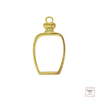 Resin Open Back Bezel - Golden Perfume Bottle