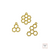 Resin Open Back Bezel - Golden Honeycomb - 3 Piece Set