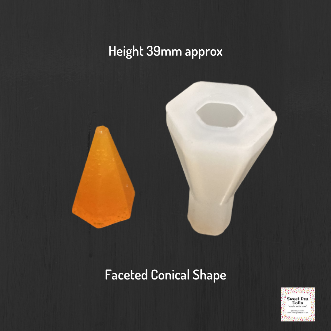 Resin Silicone Soft Mold - Faceted Cone