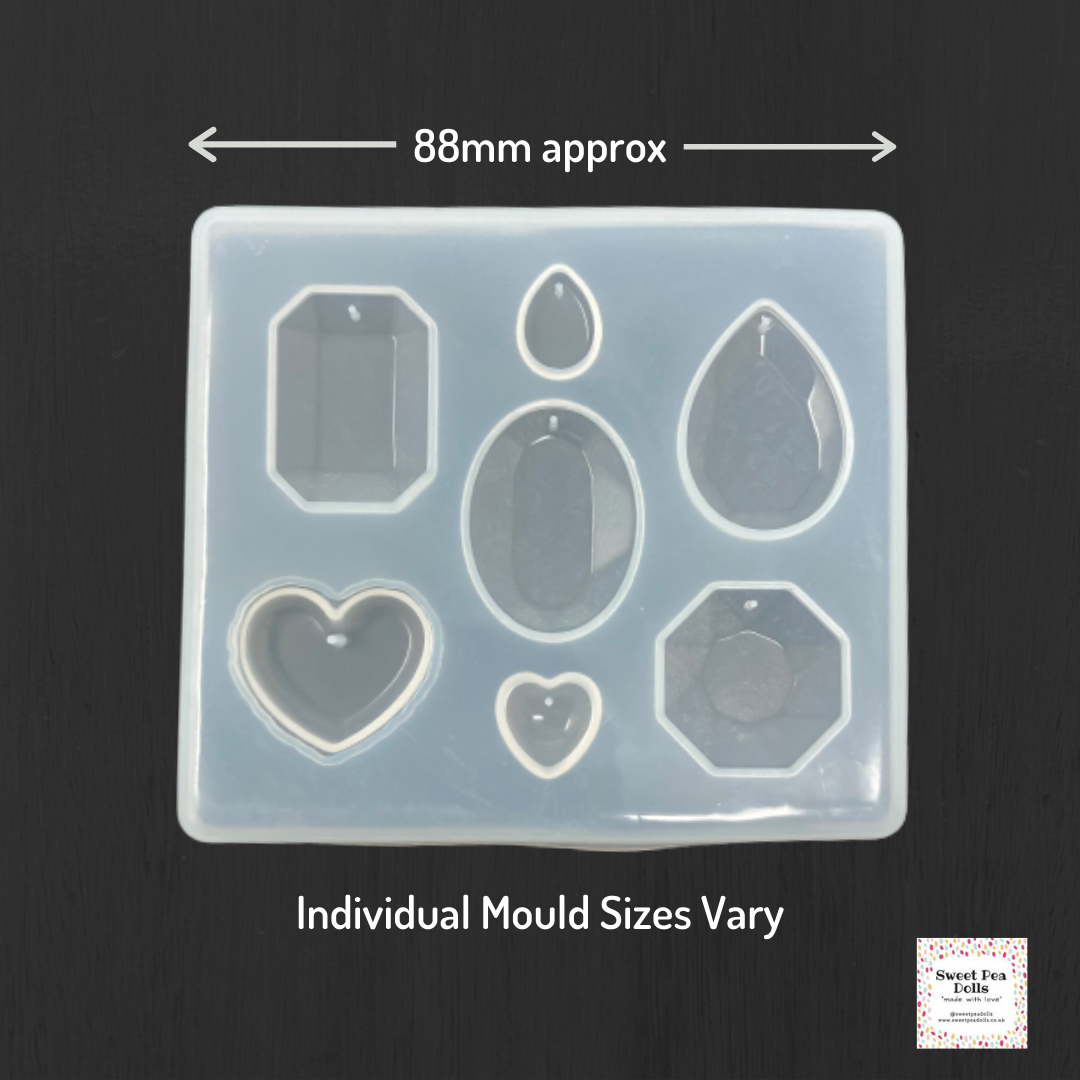 Resin Silicone Soft Mold - Assorted Gemstone Shapes