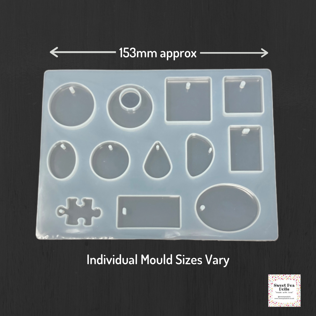Resin Silicone Soft Mold - Geometric Pendant Shapes