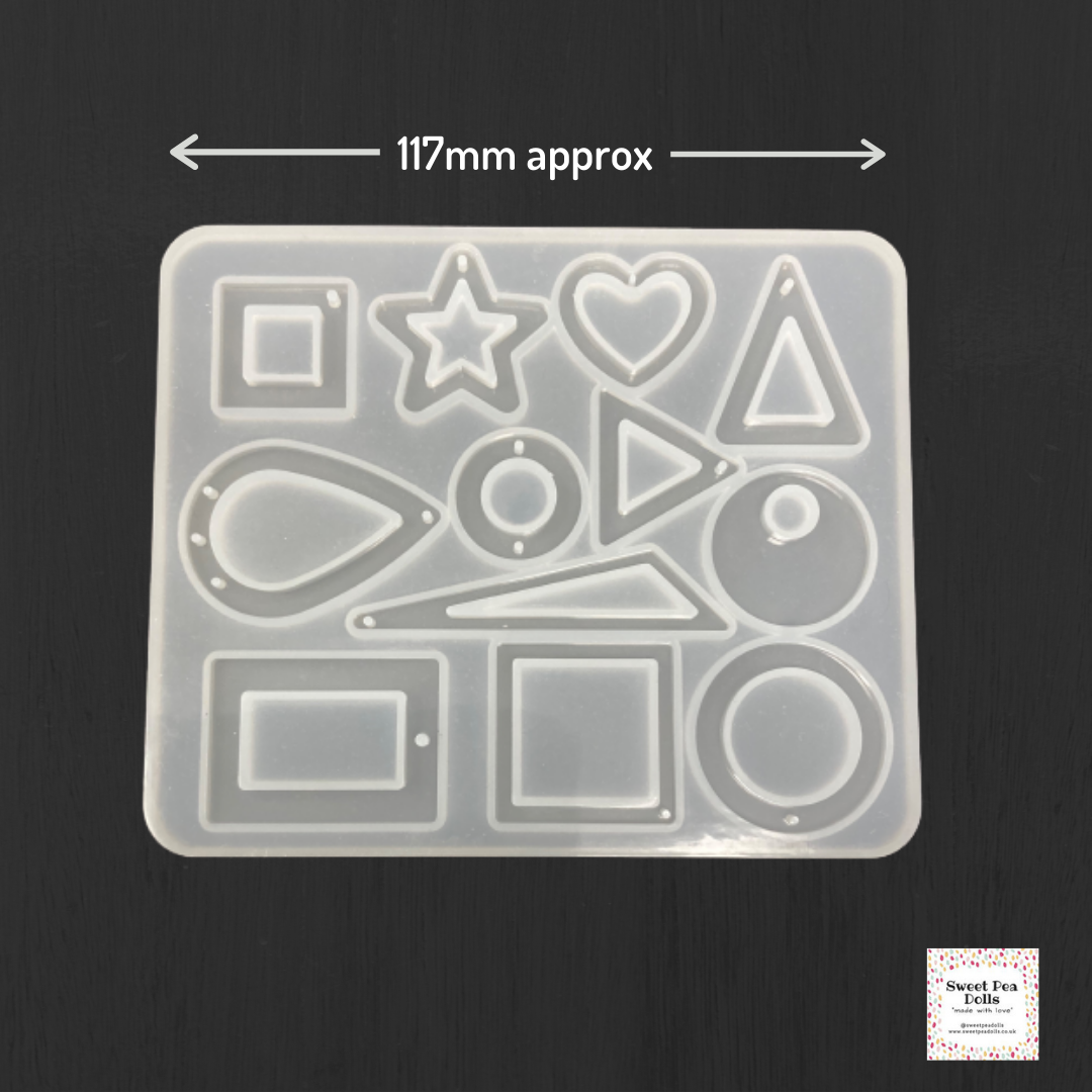 Resin Silicone Soft Mold - Geometric Shapes - Earrings