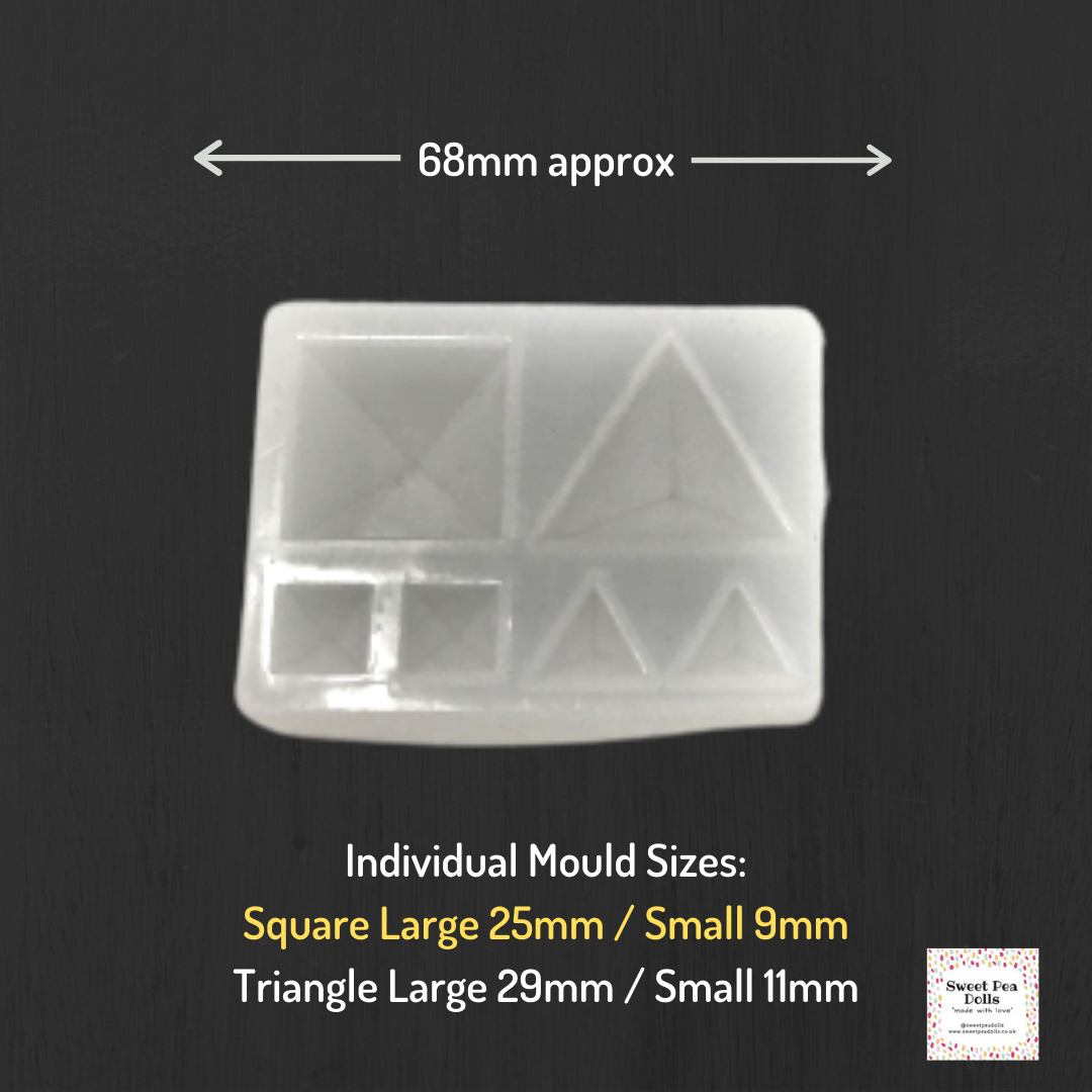 Resin Silicone Soft Mold - Square and Triangle Pyramids