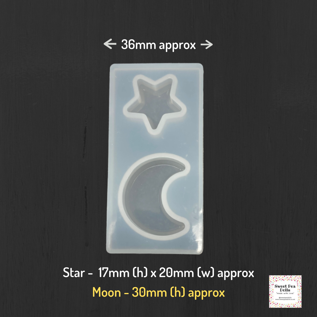 Resin Silicone Soft Mold - Star and Moon