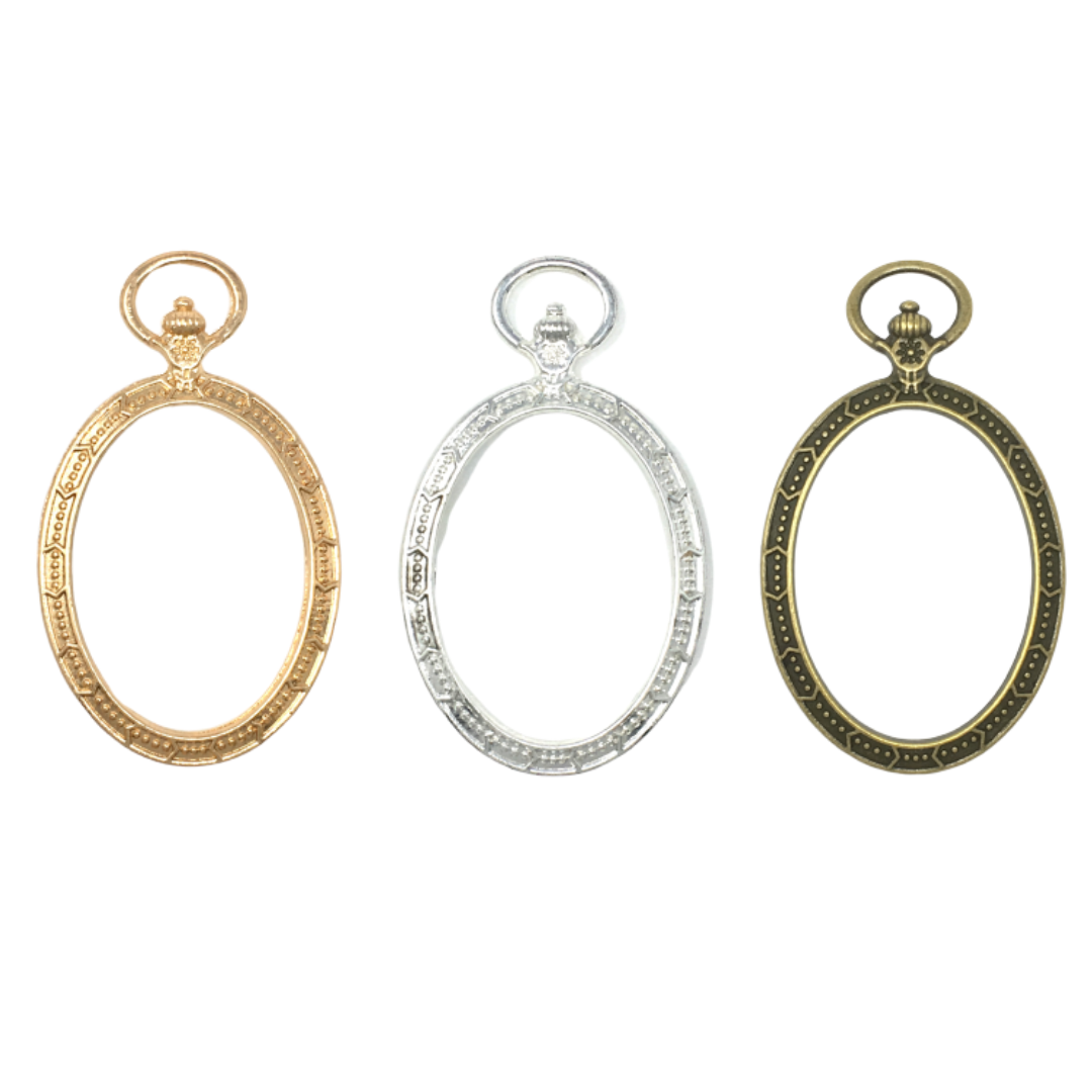 Resin Open Back Bezel - Oval Frame - Choose from 3 Colours