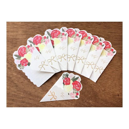 Furukawa Paper Works - Flower Bouquet Gift Card Series - Rose