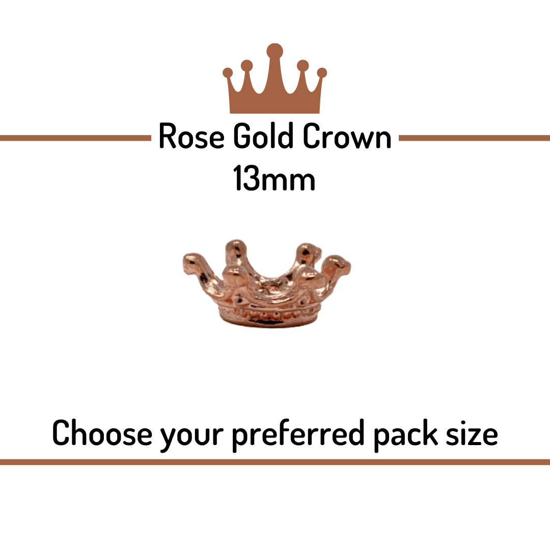 Crowns for Needle Felted Creations -  Rose Gold 13mm