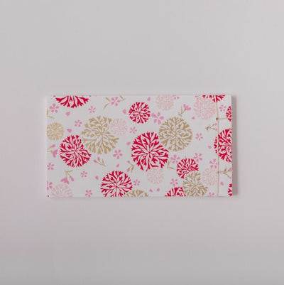 Shogado Watoji Yuzen Memo Pad - Pink Dandelion #19 (Made in Kyoto, Japan)