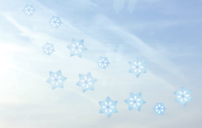 Appree Korea - Sticky Notes - Icy Blue Translucent Snowflakes (Large Pack)