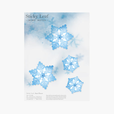 Appree Korea - Sticky Notes - Icy Blue Translucent Snowflakes (Large Pack)