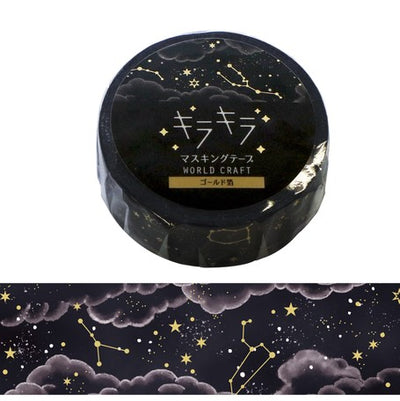 World Craft Glitter Washi Tape - Starry Night Sky