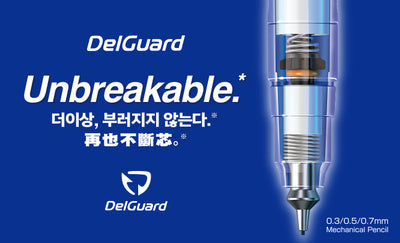 Zebra Delguard Mechanical Pencil 0.5mm - Honeycomb Blue Barrel - Break Resistant Lead