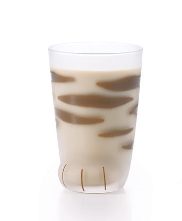 Coconeco Cat Paw Glass - Brown Tabby Cat (Made in Japan)