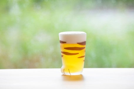 Coconeco Cat Paw Glass - Brown Tabby Cat (Made in Japan)