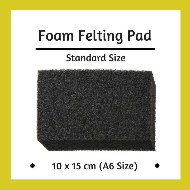 Black Foam Pad for Needle Felting - 15cm x 10.5cm
