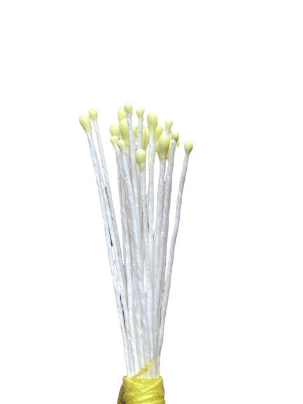 Paper Flower Stamens - Yellow - Pack of 24