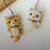 Hamanaka Needle Felting Kit - Tabby Cat and White Cat Keyring Mascots