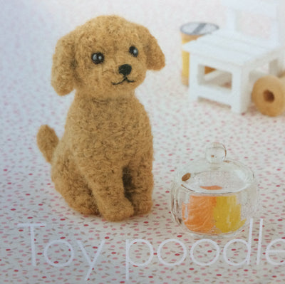 Hamanaka Needle Felting Kit - Toy Poodle (English)