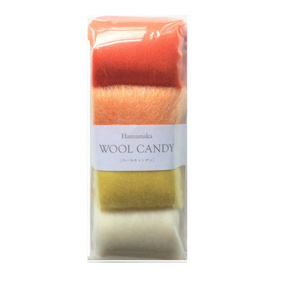 Hamanaka Wool Candy 4 Colour Set - Orange
