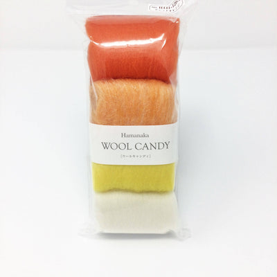 Hamanaka Wool Candy 4 Colour Set - Orange