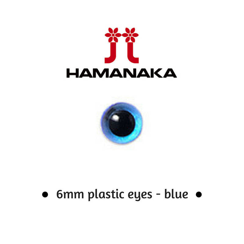 Hamanaka 6mm Blue Eyes - 1 Pair