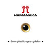 Hamanaka 6mm Gold Eyes - 1 pair