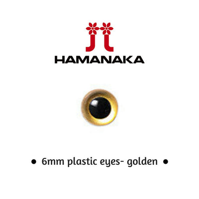 Hamanaka 6mm Gold Eyes - 1 pair