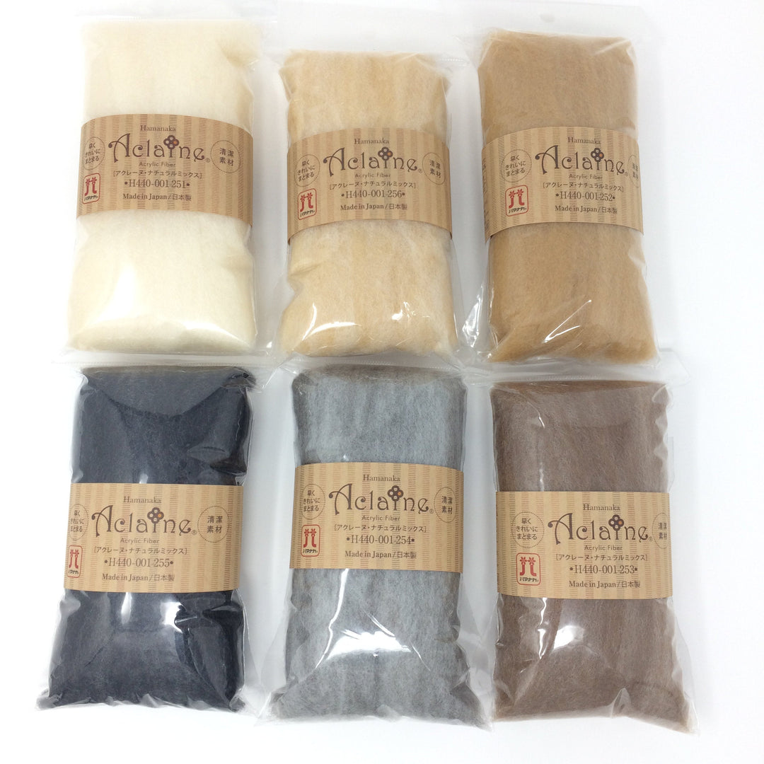 Hamanaka Aclaine "Natural Mix" Acrylic Fibre - Charcoal 15g (#255)