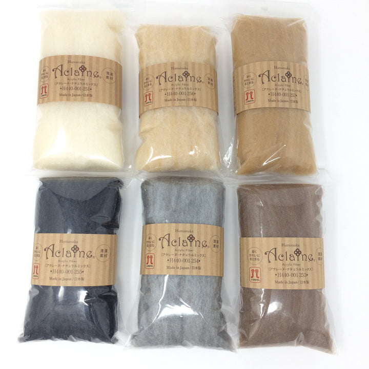 Hamanaka Aclaine "Natural Mix" Acrylic Fibre - Charcoal 15g (#255)