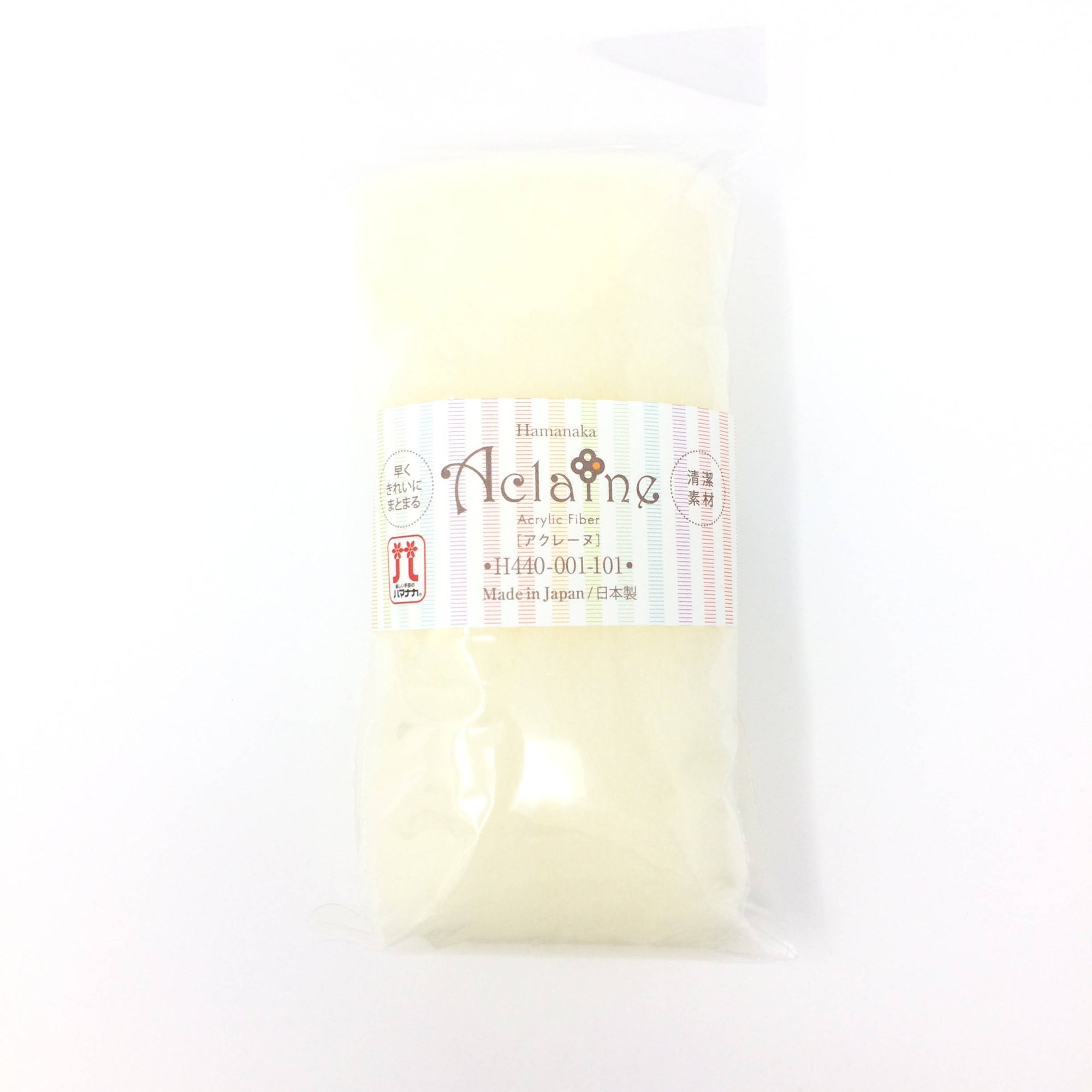 Japanese Hamanaka Aclaine Acrylic Felting Fibre. 15g pack - White (#101)