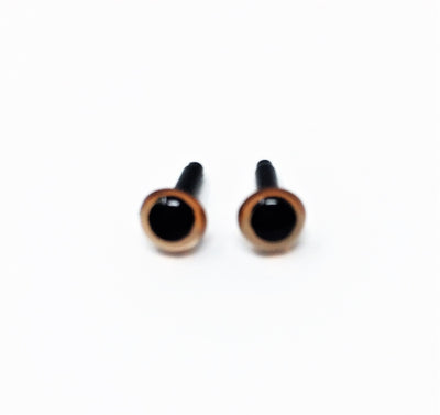 Brown Plastic Craft Eyes - 6mm (Choose Quantity)
