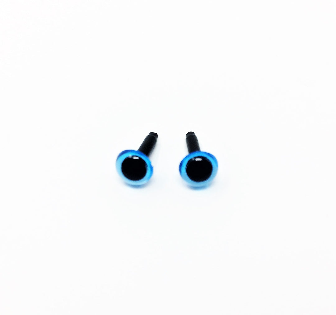 Blue Plastic Craft Eyes - 6mm (Choose Quantity)