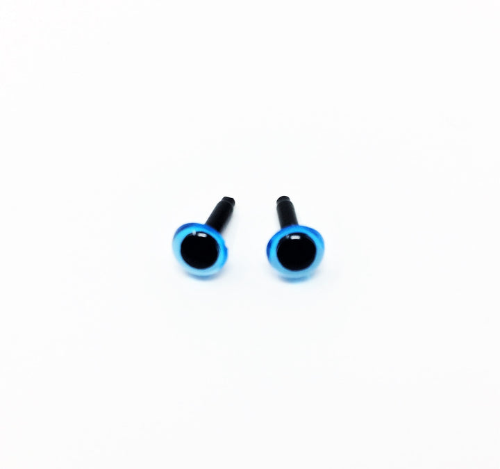 Blue Plastic Craft Eyes - 6mm (Choose Quantity)