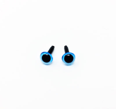 Blue Plastic Craft Eyes - 6mm (Choose Quantity)