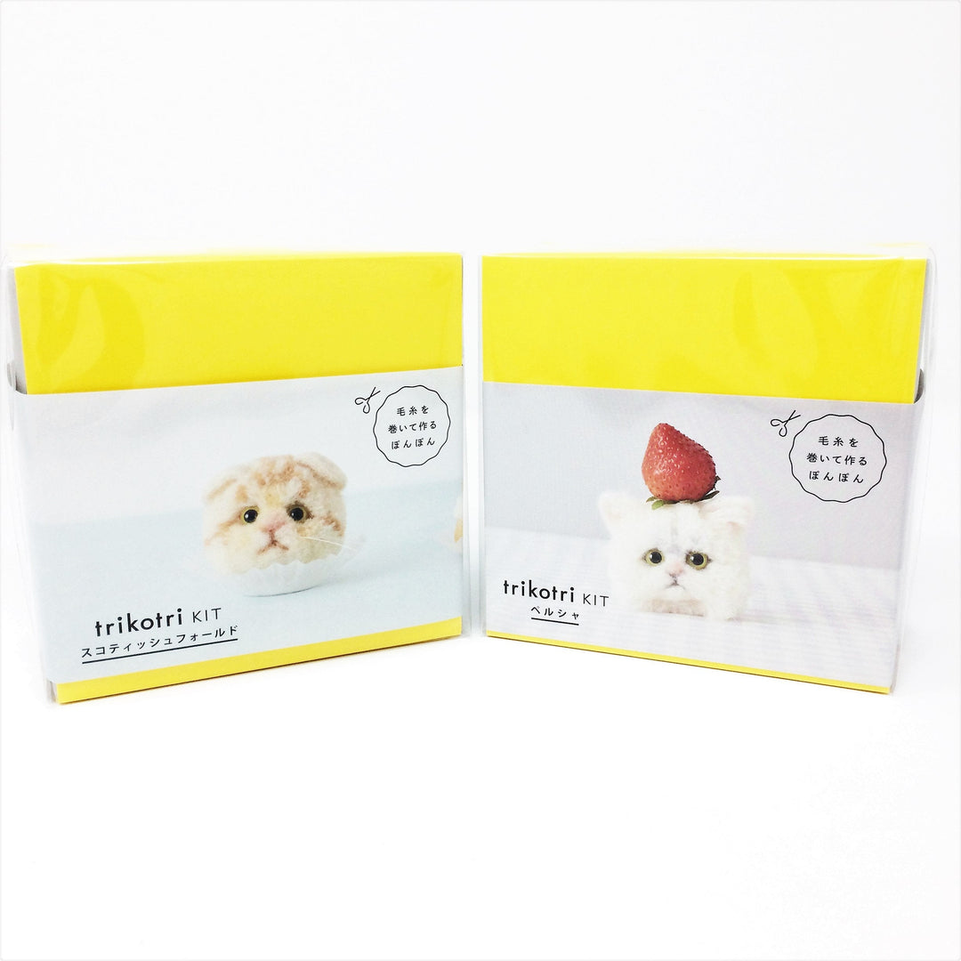Trikotri KIT - Scottish Fold Cat Pom Pom Kit
