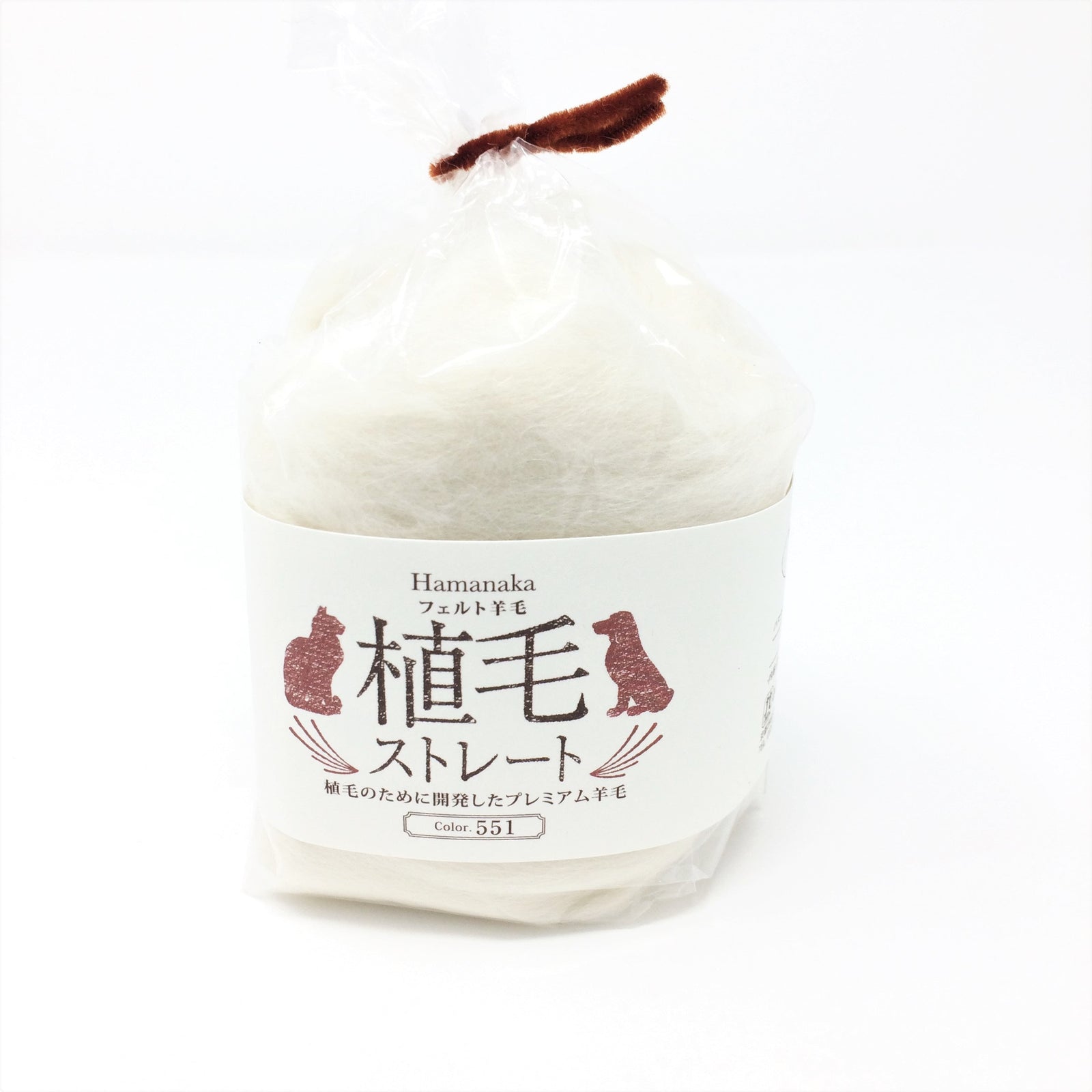 Hamanaka Straight Real Felt Wool for Needle Felting - White