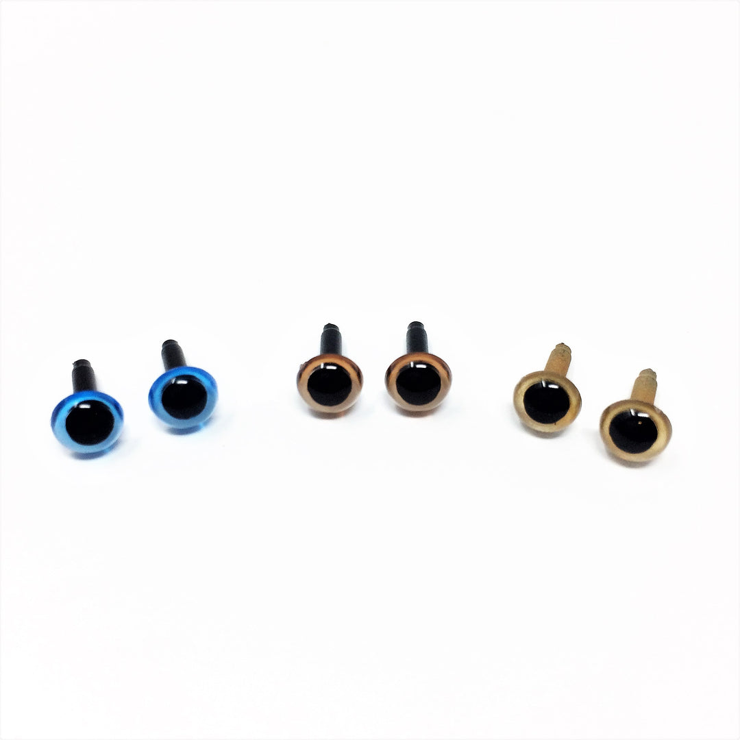 Brown Plastic Craft Eyes - 6mm (Choose Quantity)