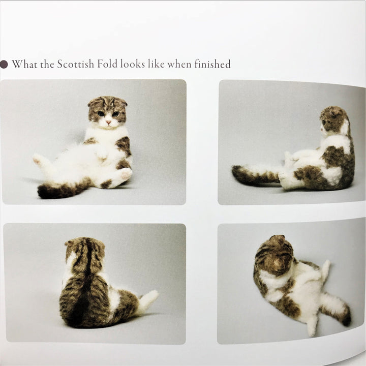Needle Felted Kittens Book by Hinali - English Version