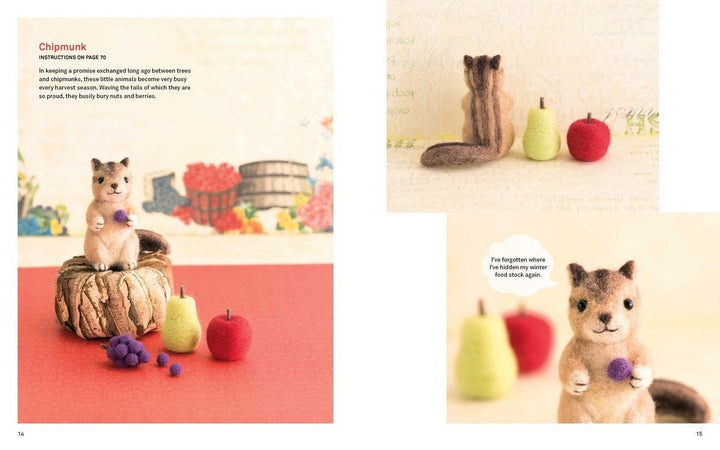 Sweet and Simple Needle Felted Animals English Book - Sachiko Susa