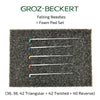 Groz-Beckert Felting Needle Set with Black Felting Foam Pad