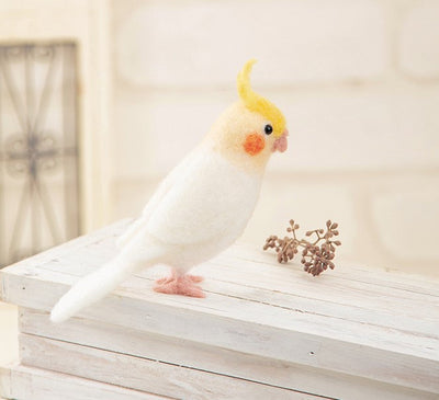 Hamanaka Aclaine Needle Felting Kit - Cockatiel (English)