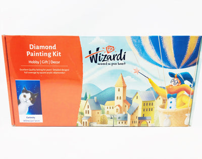 Wizardi Diamond Painting Kit - Curious Cat