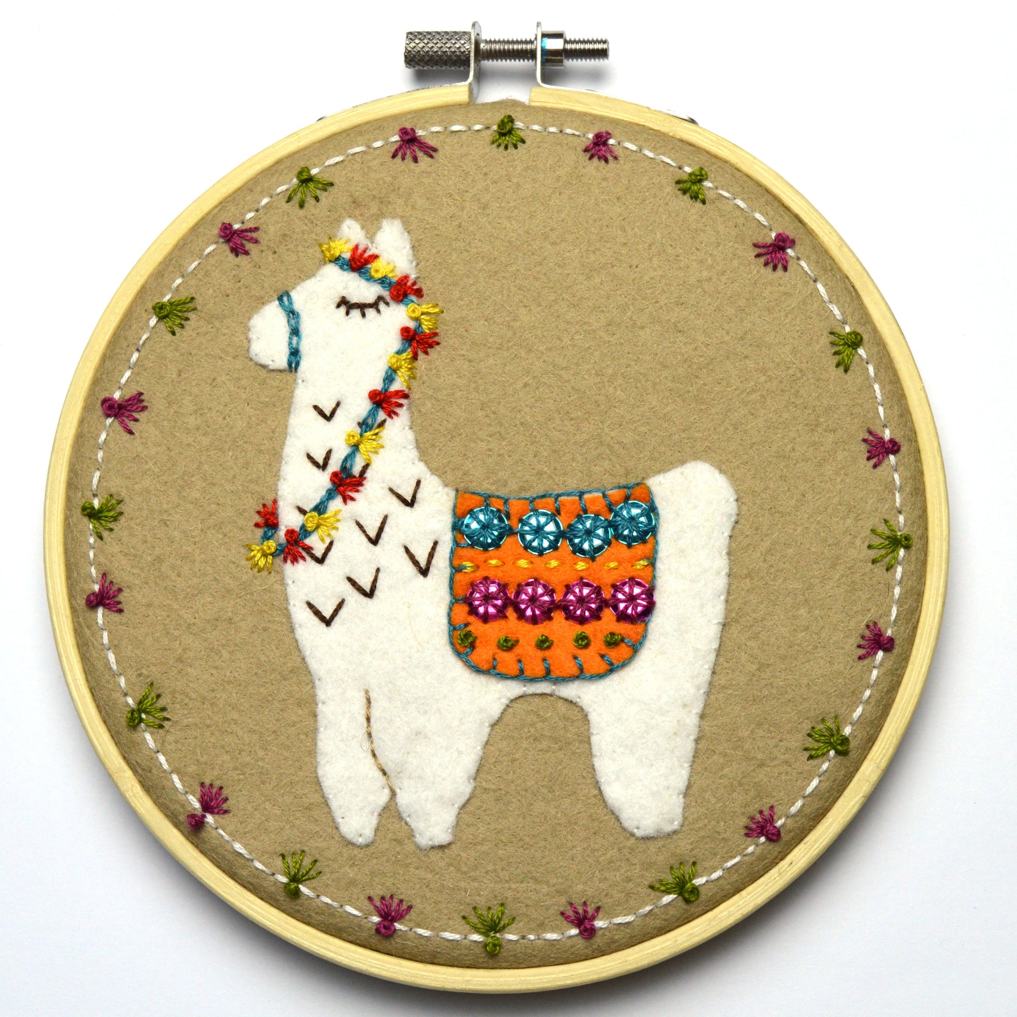 Corinne Lapierre Applique Hoop Sewing Kit - Llama