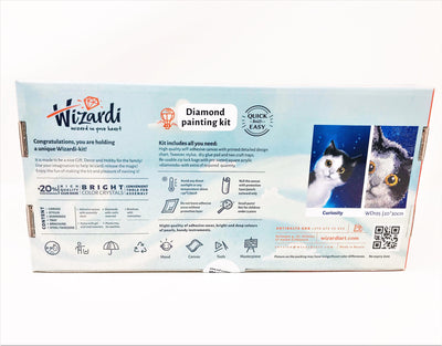 Wizardi Diamond Painting Kit - Curious Cat