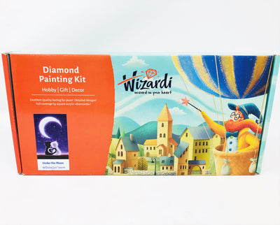 Wizardi Diamond Painting Kit - Cats under the Moon
